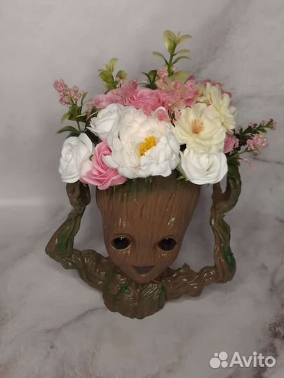 Композиция из мыльных цветов