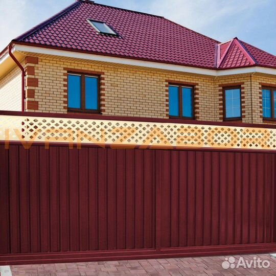 Комбинированные заборы из профнастила в Родниках