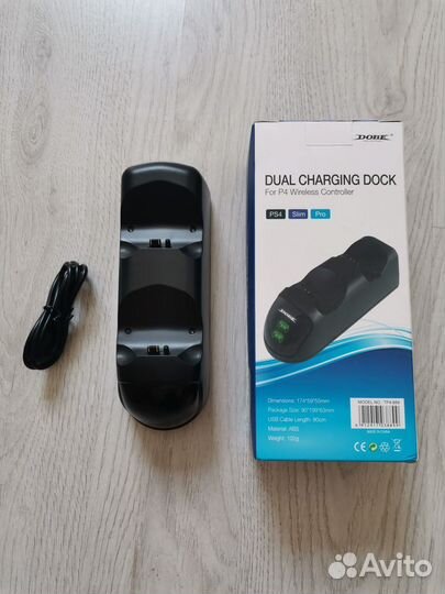 Зарядная станция Dobe Ps4 (2 контроллера)