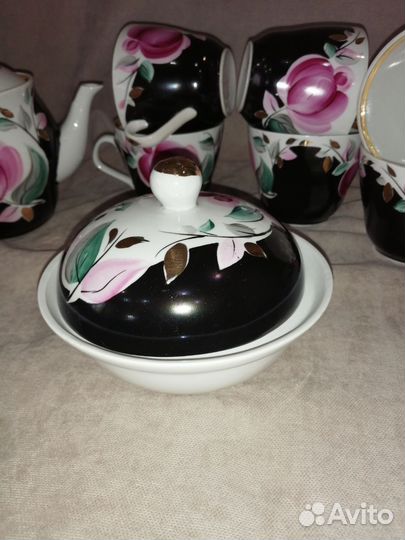 Чайный фарфоровый сервиз СССР Хайта