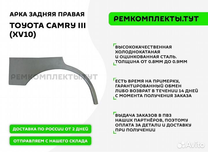 Арка задняя правая Toyota Camry 3 XV10