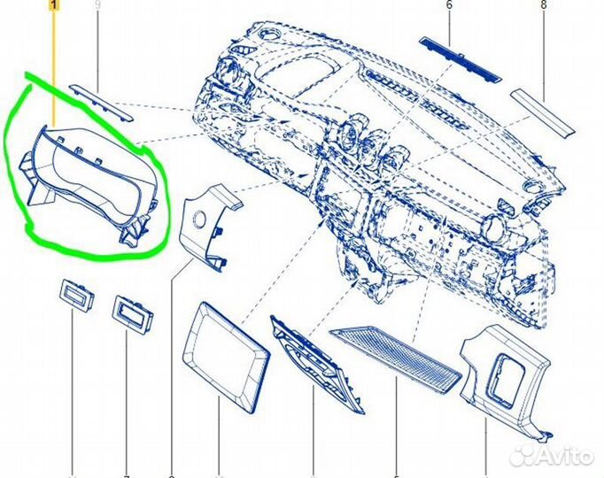 Накладка панели Renault Duster HJD K9KR858D165848