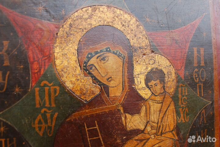 Старая икона Неопалимая Купина Север 33*24
