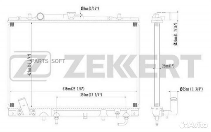 Радиатор охлаждения Митсубиси Паджеро Спорт 98