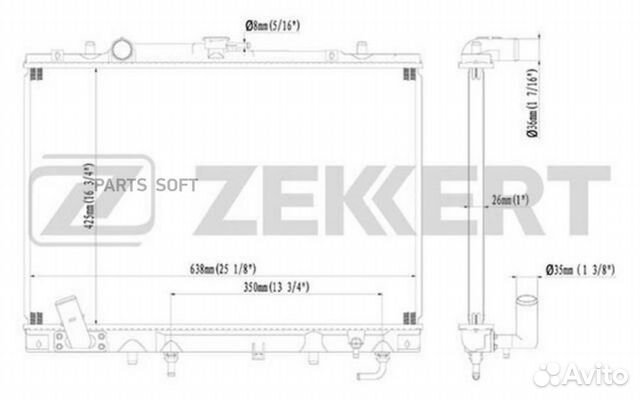 Радиатор охлаждения Митсубиси Паджеро Спорт 98