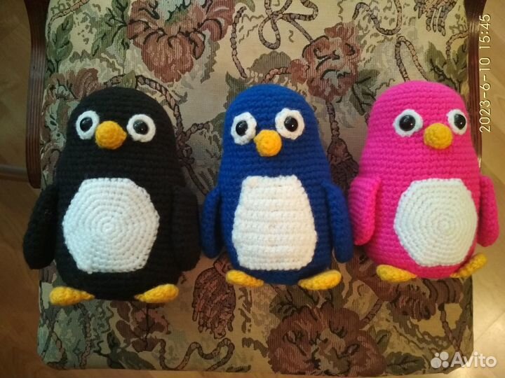 Пингвин вязаный