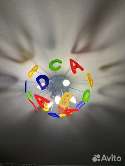 Люстра буквы в детскую