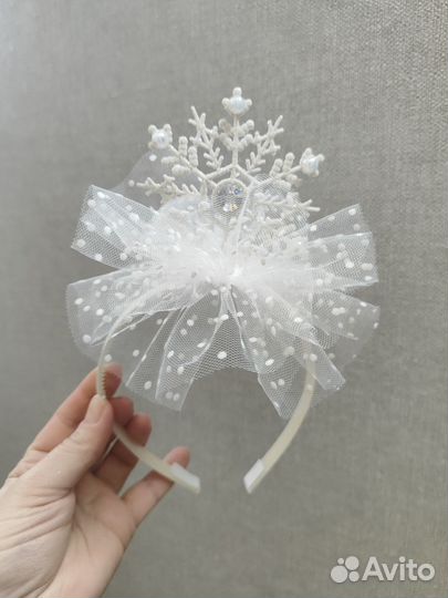 Ободок снежинка на новый год