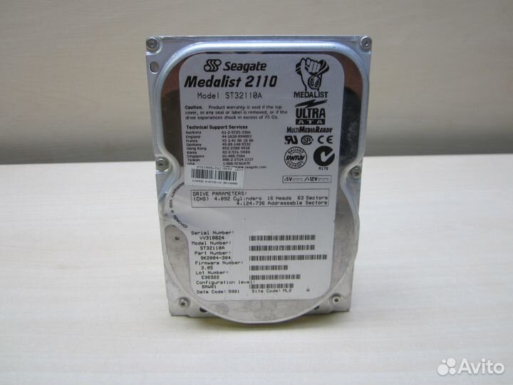 HDD Seagate Medalist 2110 ST32110A (2.1GB) IDE №32