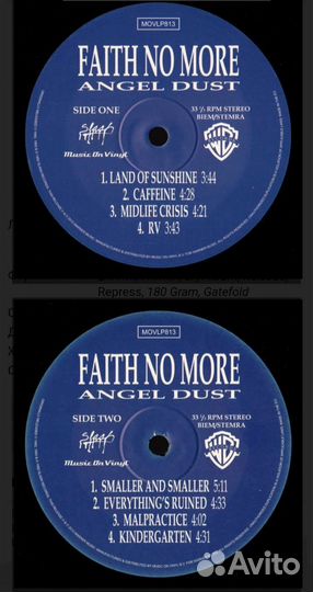 Пластинка Faith no More Angel Dust