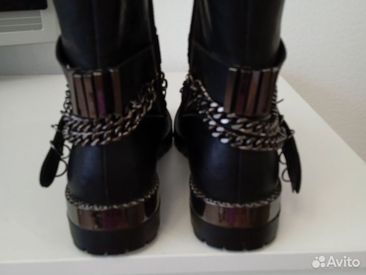 Сапоги Весна, Кожа, 38р, Утеплённые