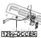 Трос внешней ручки замка двери