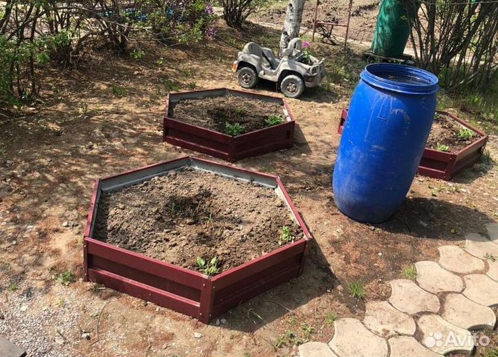 Грядка оцинкованная 1м х 5м х 22см