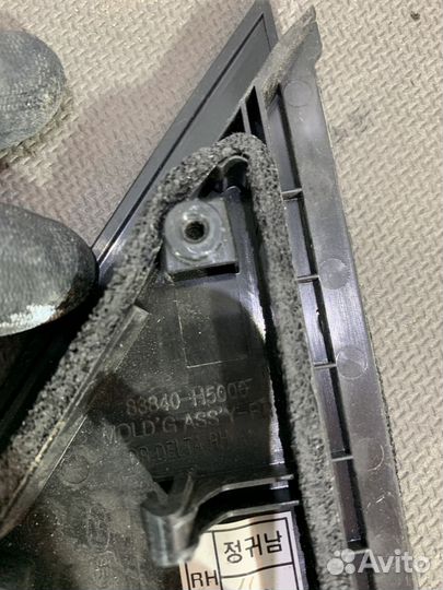 Угловая накладка стекла двери задней правой