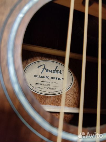 Fender cd 60s электро акустика новая гитара +чехол