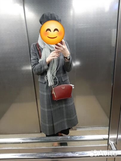 Massimo dutti пальто женское серое