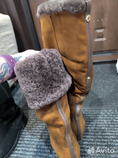 Зимние женские сапоги 38 натуральная замша