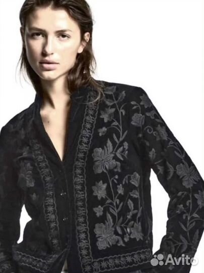 Бархатный жакет zara 40xs