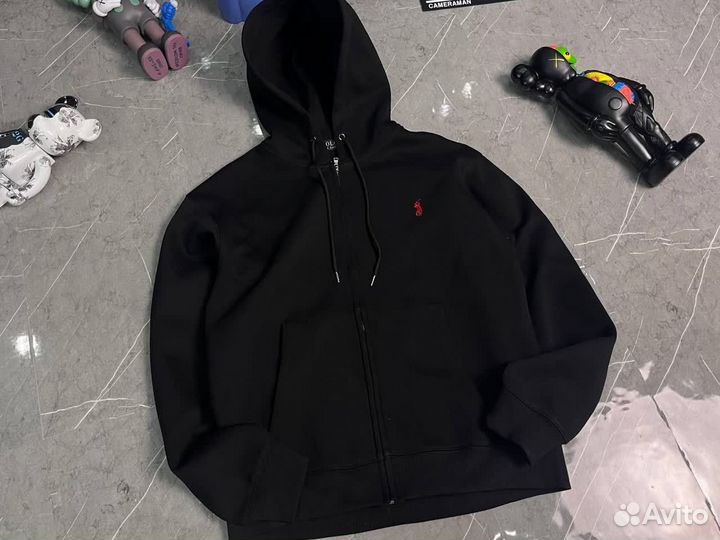 Polo ralph lauren зип худи черное