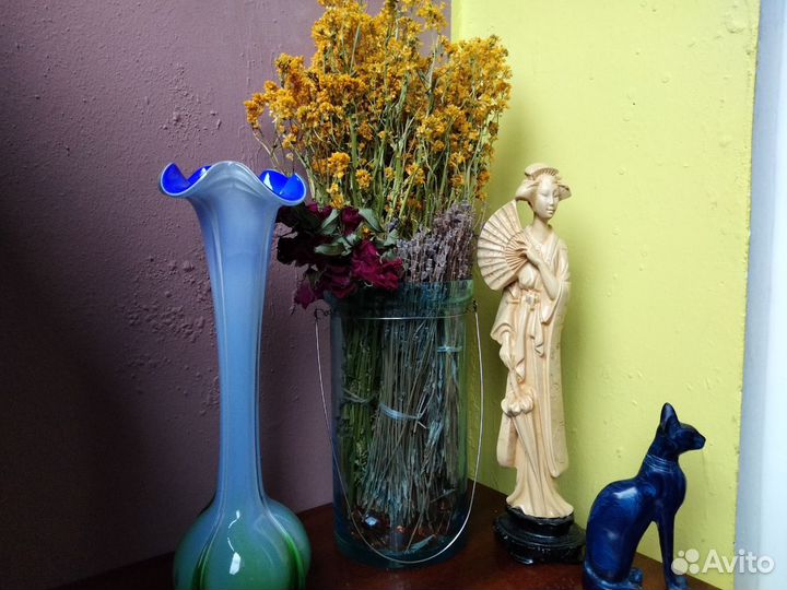 Гейша Ваза муранское цветное стекло