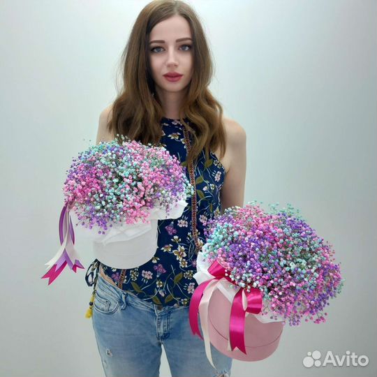 Большая коробка цветов с wow-эффектом