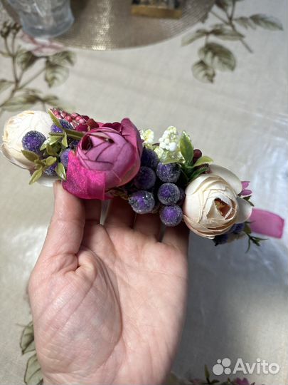 Ободок с браслетом ручная работа