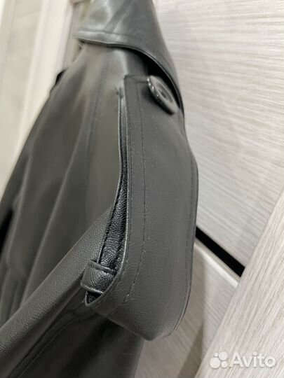 Кожаный плащ женский 42-44
