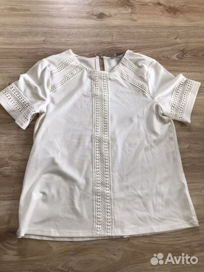 Футболка-блузка белая xs-s H&M