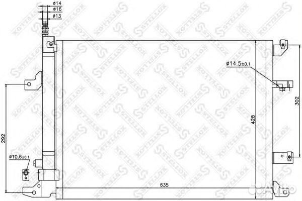 Радиатор кондиционера stellox, 1045214SX