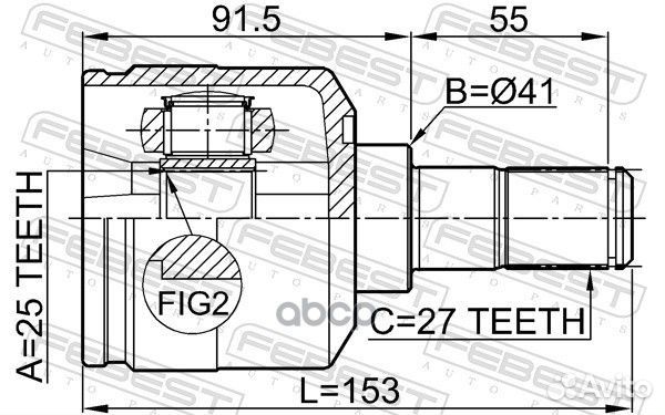 1211-NF ШРУС внутренний к-кт ABS Hyundai NF So