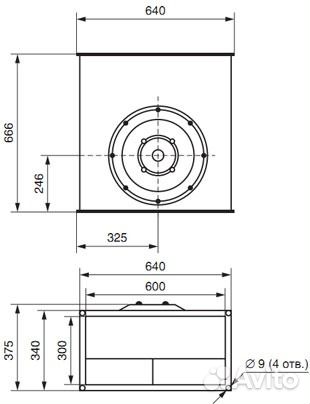 Канальный вентилятор вкп-60-30-4E Завод Вентилятор