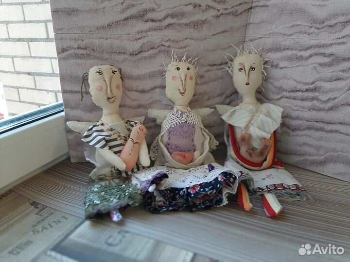 Куклы ангелы текстильные