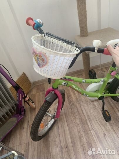 Велосипеддетский для девочки с корзинкой