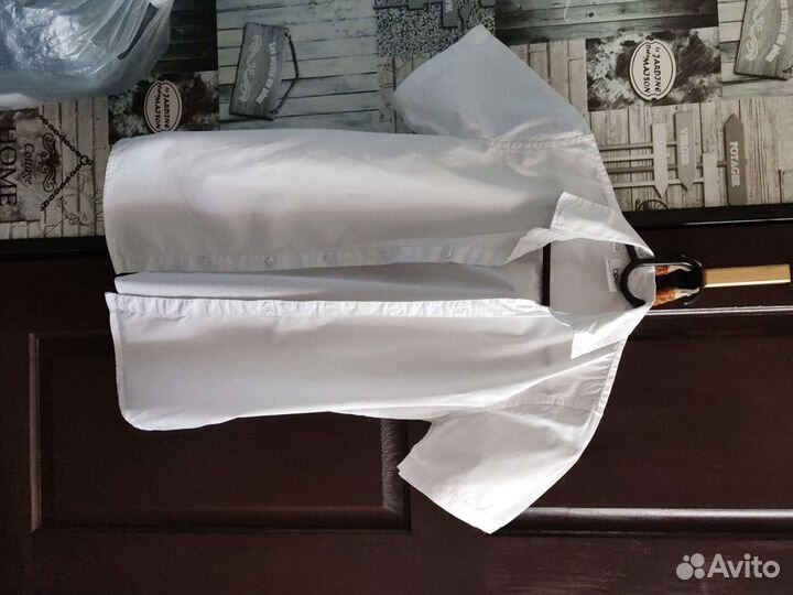 Рубашка белая для мальчика 148