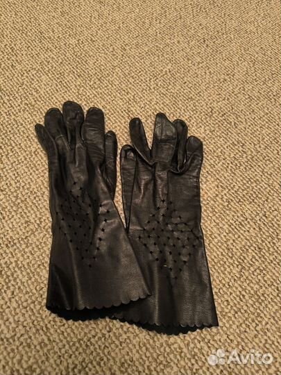 Перчатки женские кожаные