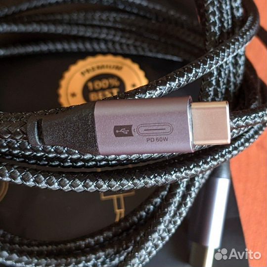 Двухметровый кабель PD 60w 20V 3A QC4.0/3.0