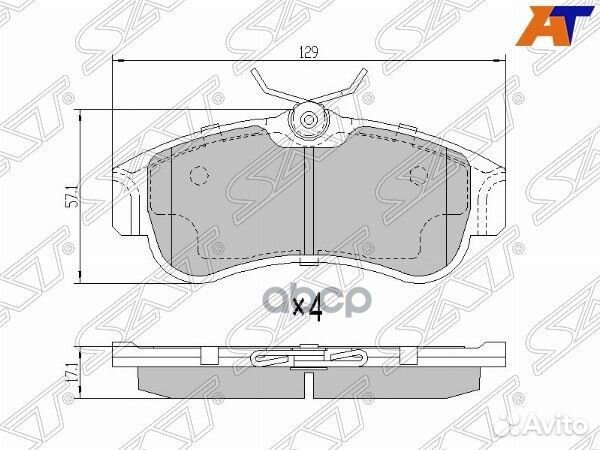 Колодки тормозные ST410604M525 Sat