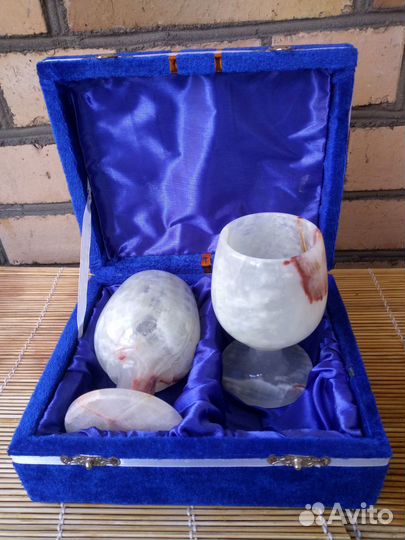 Бокалы для хереса из оникса в подарочной коробке