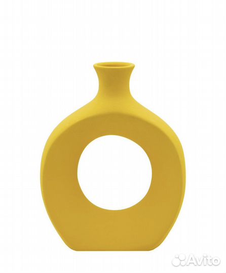 Ваза желтая, синяя