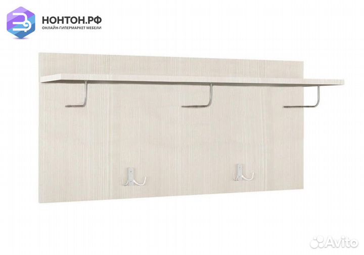 Вешалка с полкой Белла сандал светлый