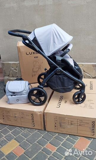 Коляска 2024 Реверсивный блок (светло-серая)