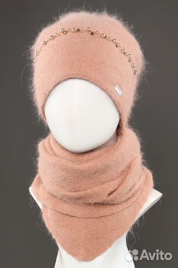 Комплект шапка и шарф женские