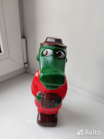 Игрушка крокодил Гена СССР пластик