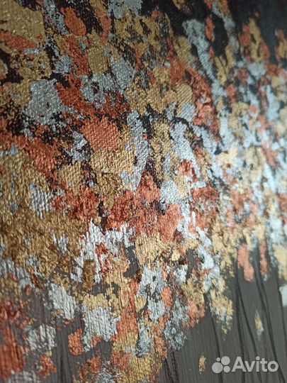 Картина интерьерная с золотом