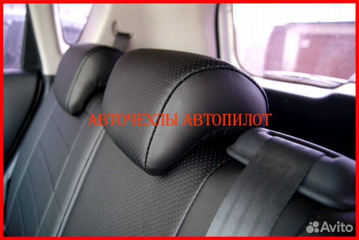 Чехлы Автопилот Kia Soul 1 из экокожи чёрные Класс