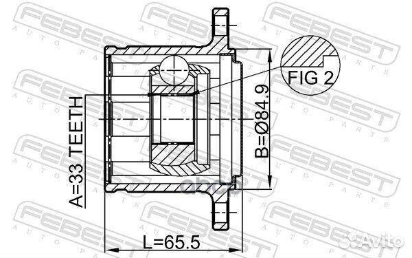 Шрус mitsubishi pajero II/sport I/L200 III-IV 2