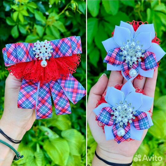 Школьные бантики с галстуком, комплект