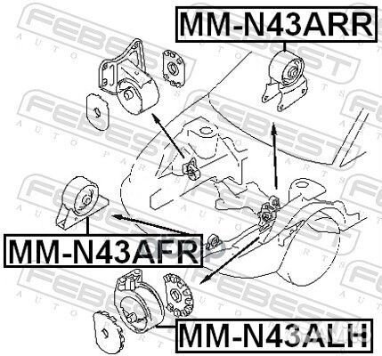 Опора двигателя mitsubishi space wagon 92-97 пе