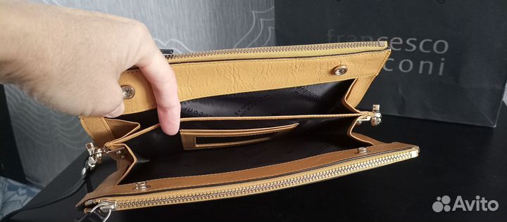 Сумка женская клатч кожаная