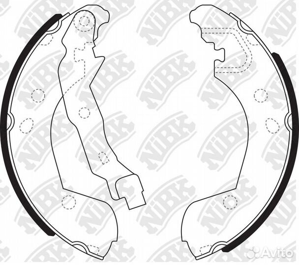 Колодки барабанные nibk FN1255